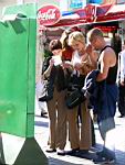 D6--05 Russian beauties checking fortune telling results in Arbat Street, Moscow, Russia.JPG